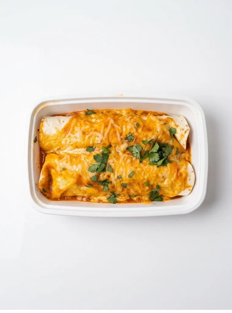 Enchiladas gratinadas con cilantro